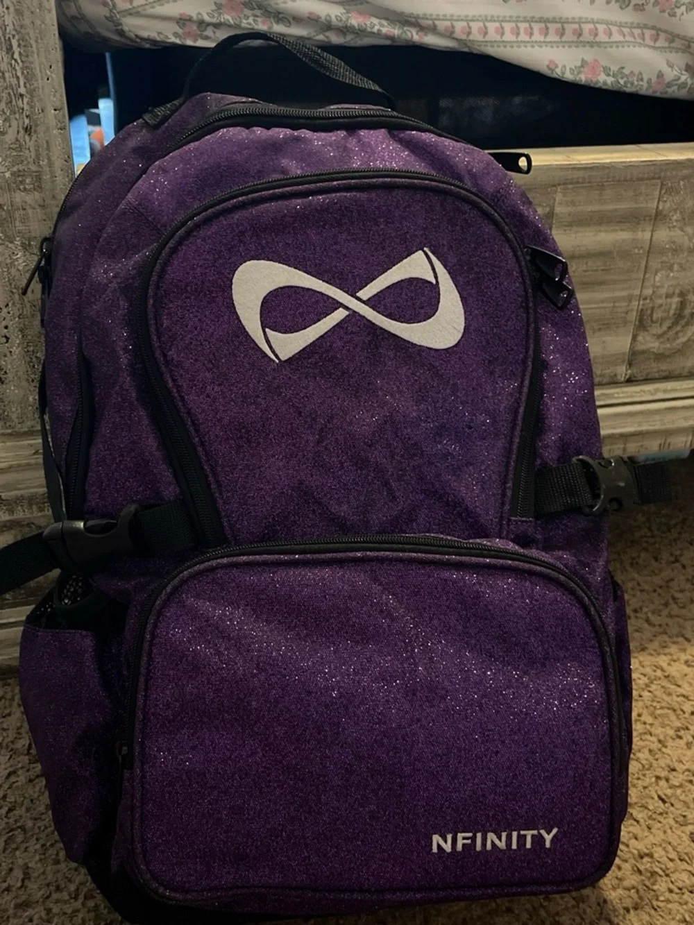 NFINITY Purple Glitter Cheer Backpack